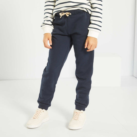 Sweatshirt fabric joggers with elasticated waist blue