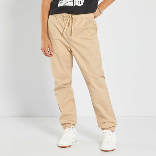 Jogger-style trousers BEIGE