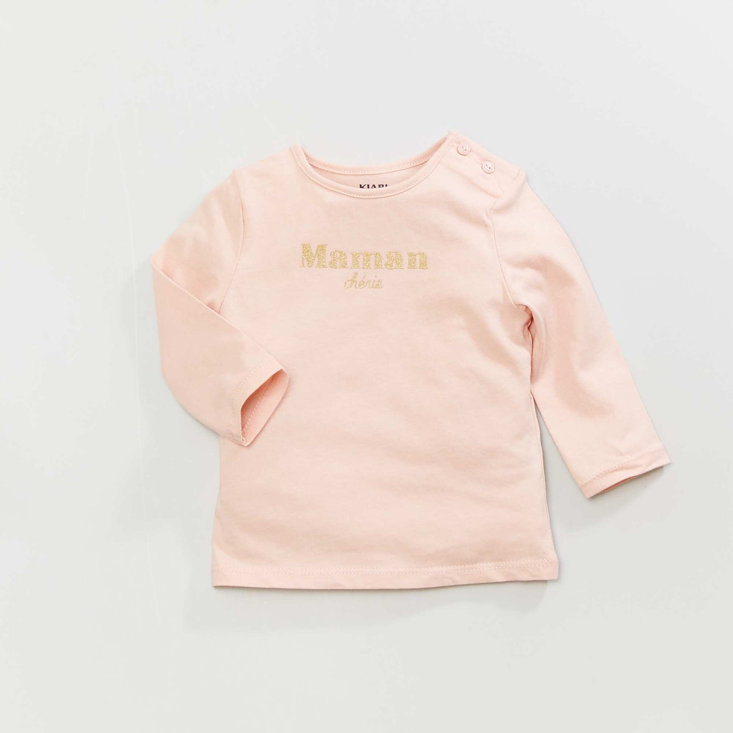 Long-sleeved printed T-shirt PINK