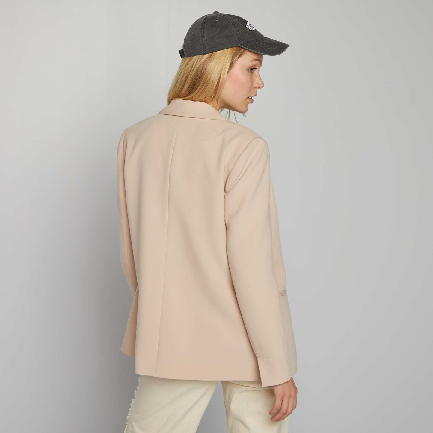 Mid-length blazer BEIGE