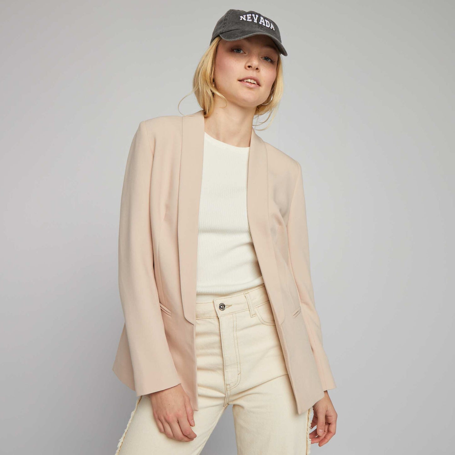 Mid-length blazer BEIGE